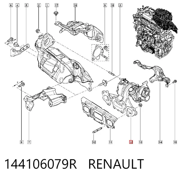 Турбина 144106079R Renault (RVI)