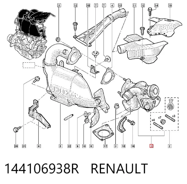 Турбина 144106938R Renault (RVI)