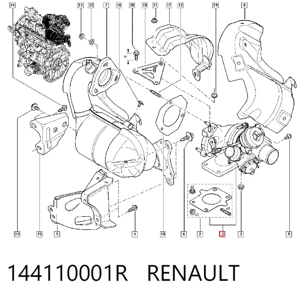 Турбина 144110001R Renault (RVI)