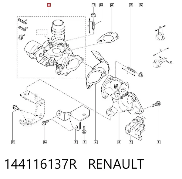Турбина 144116137R Renault (RVI)