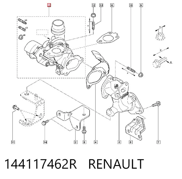 Турбина 144117462R Renault (RVI)
