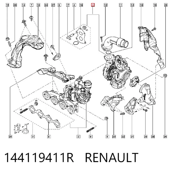 Турбина 144119411R Renault (RVI)