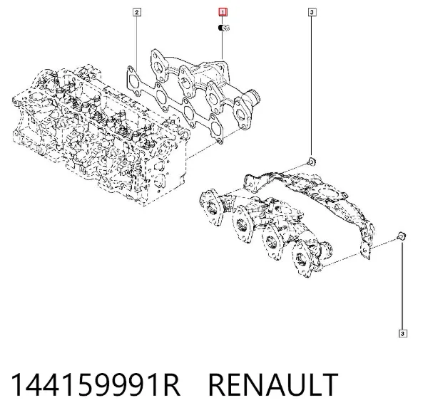 Прокладка турбины выхлопных газов, впуск 144159991R Renault (RVI)