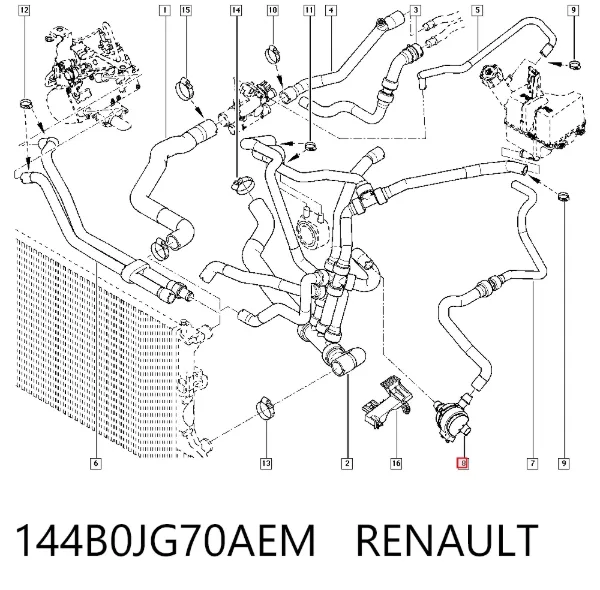 Дополнительная помпа 144B0JG70AEM Renault (RVI)