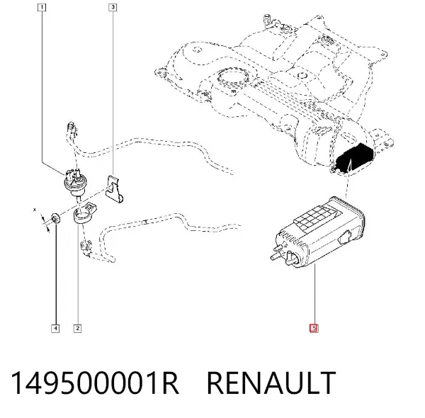 Адсорбер 149500001R Renault (RVI)