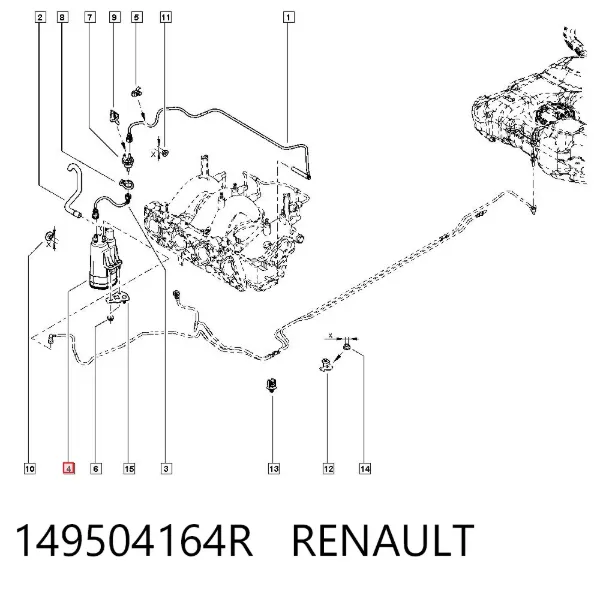 Адсорбер 149504164R Renault (RVI)