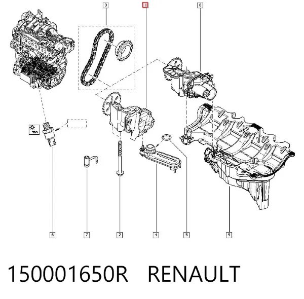 Масляный насос 150001650R Renault (RVI)