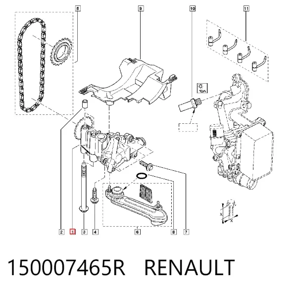 Масляный насос 150007465R Renault (RVI)