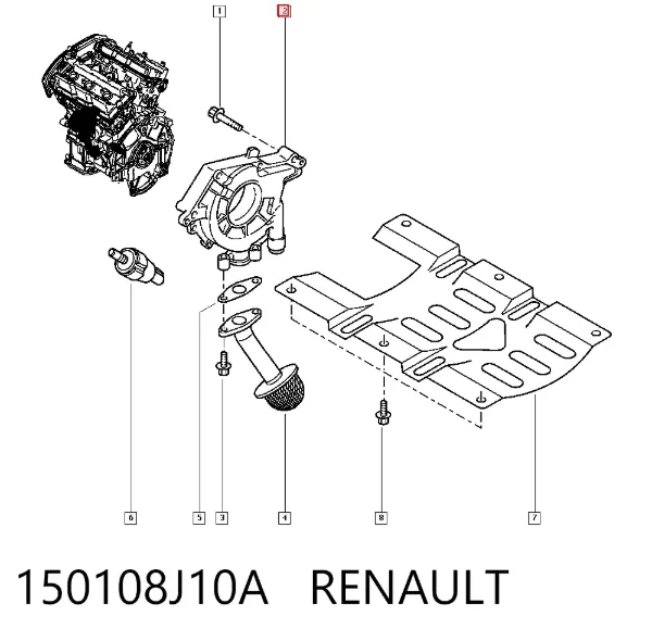 Масляный насос 150108J10A Renault (RVI)