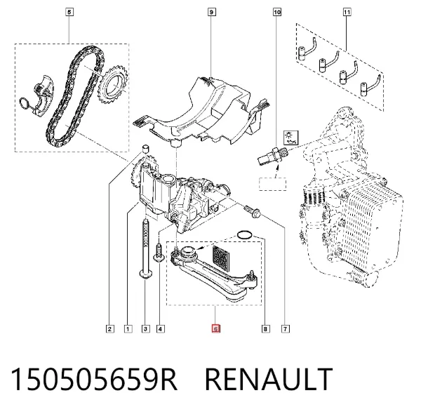 Маслоприёмник 150505659R Renault (RVI)