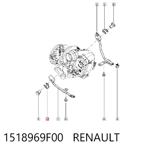 Прокладка шланга отвода масла от турбины 1518969F00 Renault (RVI)