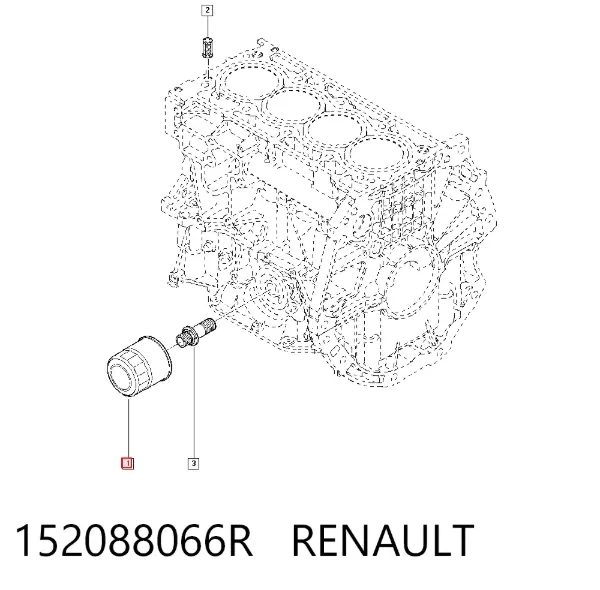 Масляный фильтр 152088066R Renault (RVI)