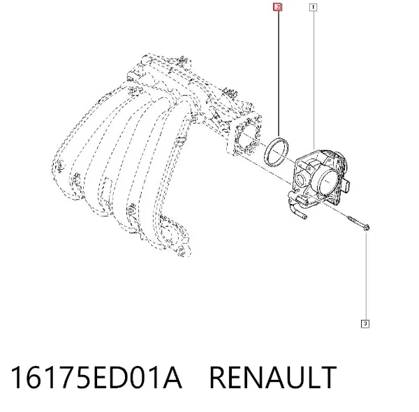 Прокладка дроссельной заслонки 16175ED01A Renault (RVI)