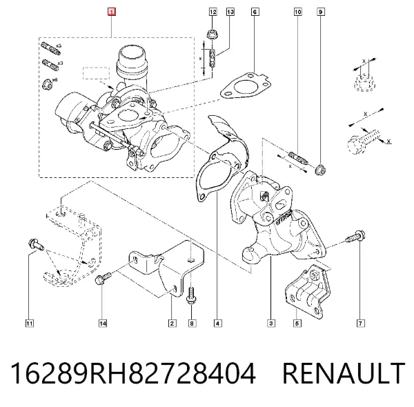 Турбина 16289RH82728404 Renault (RVI)