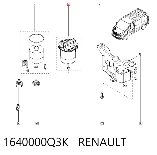 Топливный фильтр 1640000Q3K Renault (RVI)
