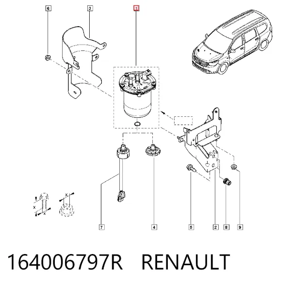 Корпус топливного фильтра 164006797R Renault (RVI)