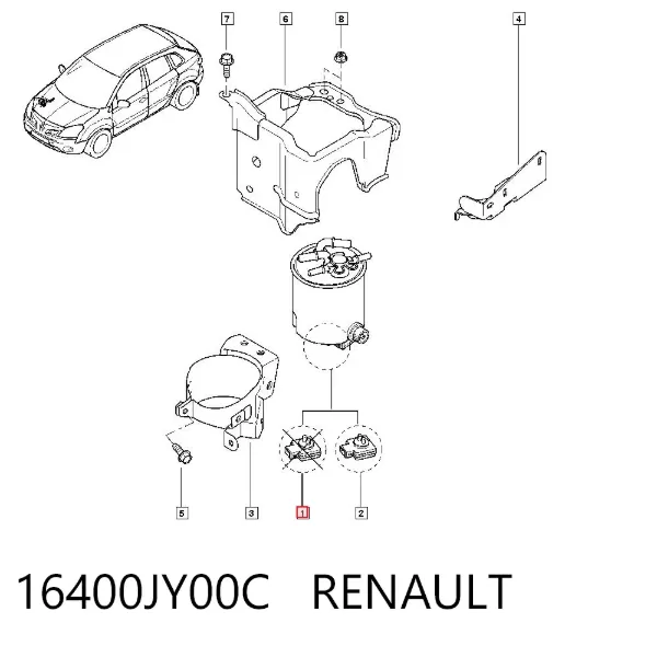 Топливный фильтр 16400JY00C Renault (RVI)