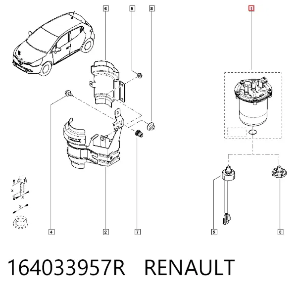 Топливный фильтр 164033957R Renault (RVI)