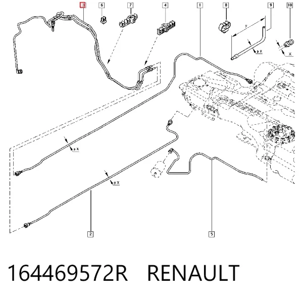 Топливная трубка 164469572R Renault (RVI)