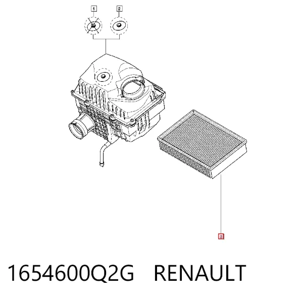 Воздушный фильтр 1654600Q2G Renault (RVI)