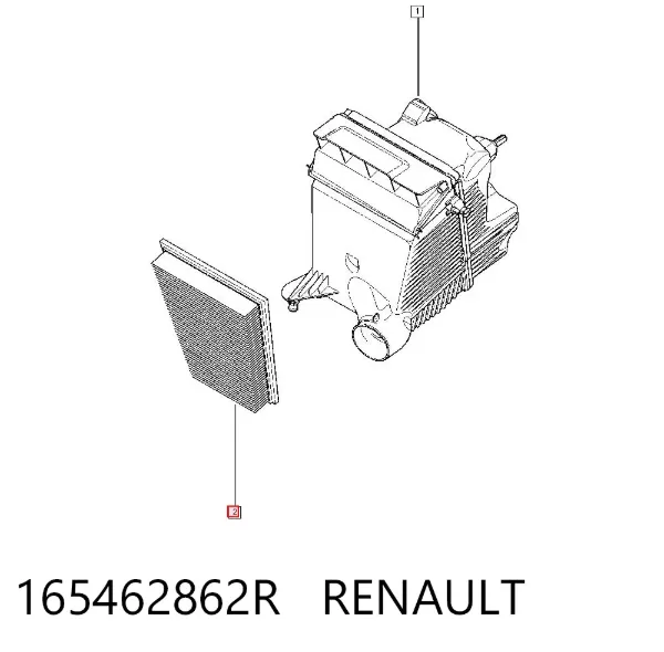 Воздушный фильтр 165462862R Renault (RVI)