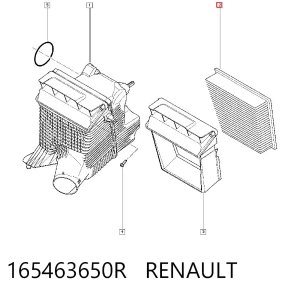 Воздушный фильтр 165463650R Renault (RVI)