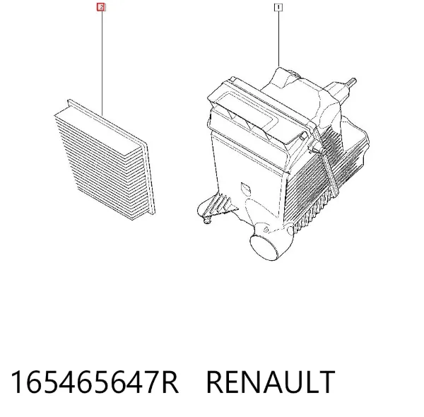 Воздушный фильтр 165465647R Renault (RVI)