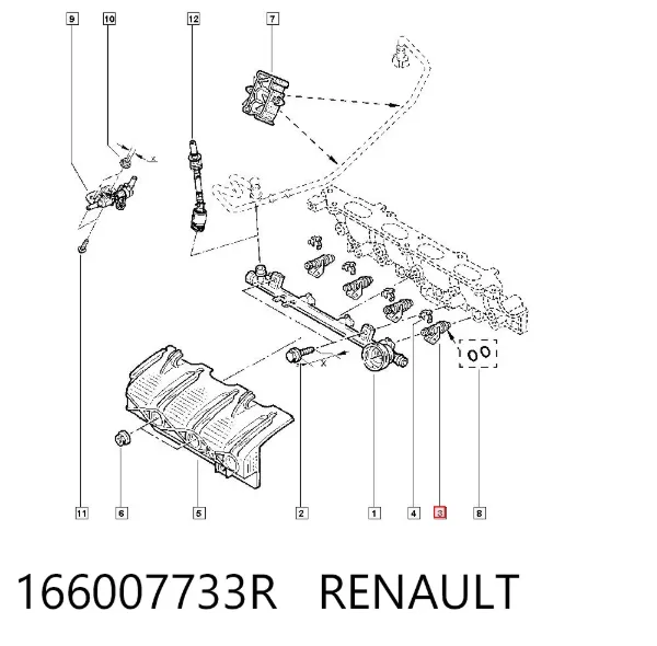 Топливные форсунки 166007733R Renault (RVI)