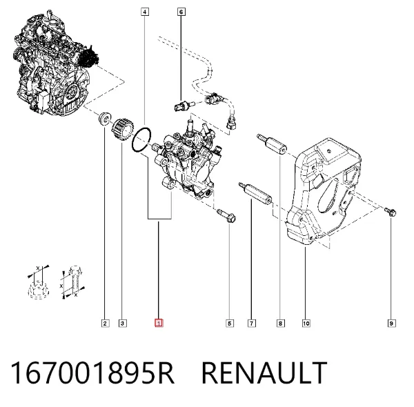 ТНВД 167001895R Renault (RVI)