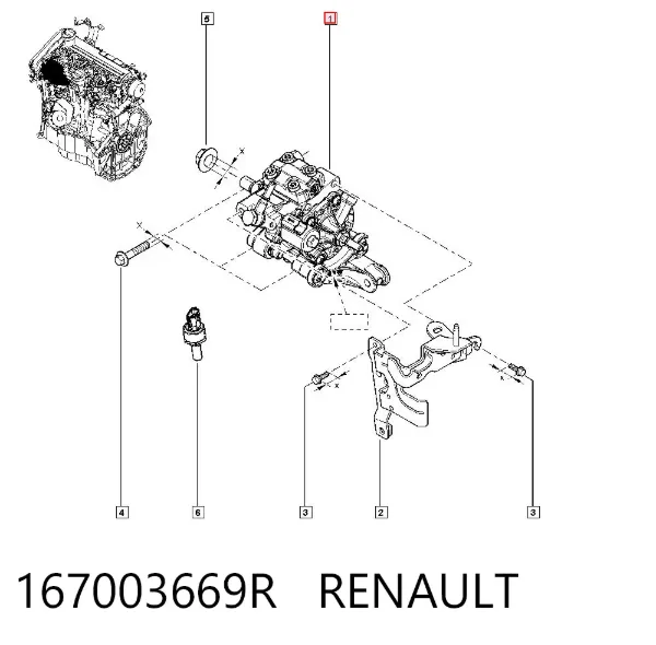 ТНВД 167003669R Renault (RVI)