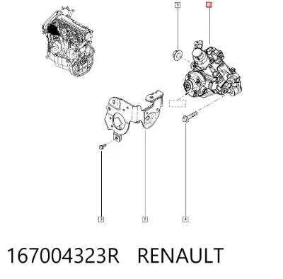 Насос топливный высокого давления (ТНВД) RENAULT 167004323R