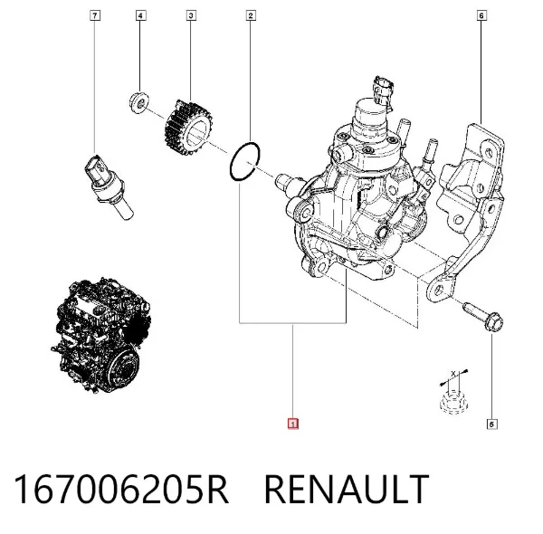 ТНВД 167006205R Renault (RVI)