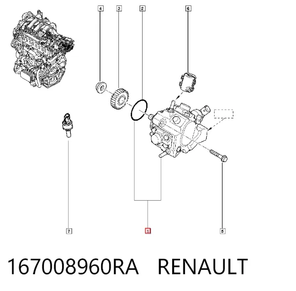 ТНВД 167008960RA Renault (RVI)