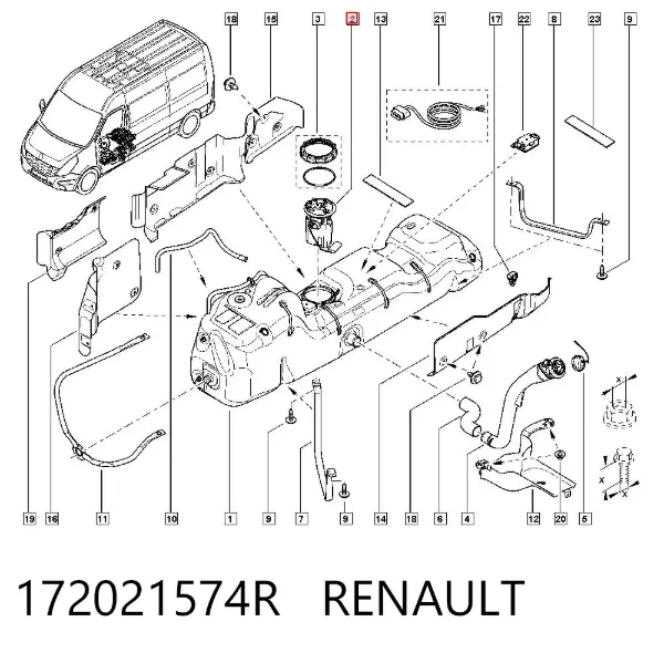 Бензонасос 172021574R Renault (RVI)