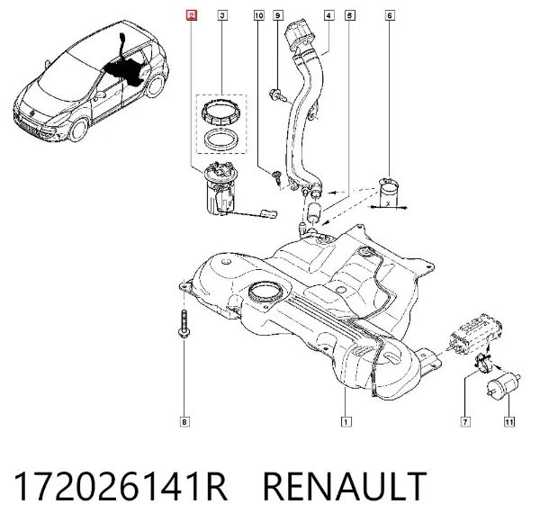 Бензонасос 172026141R Renault (RVI)