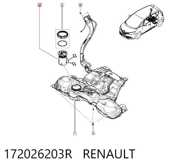 Бензонасос 172026203R Renault (RVI)