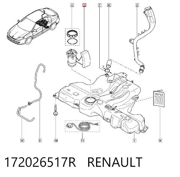 Бензонасос 172026517R Renault (RVI)