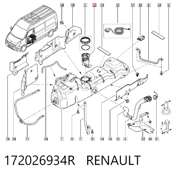 Бензонасос 172026934R Renault (RVI)