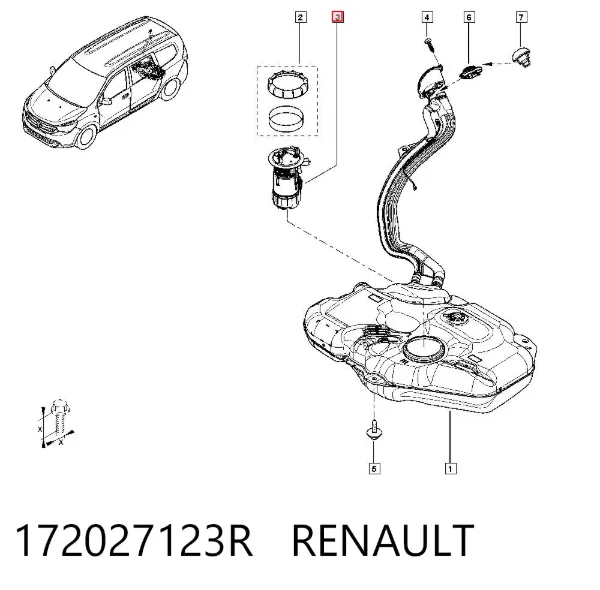 Бензонасос 172027123R Renault (RVI)