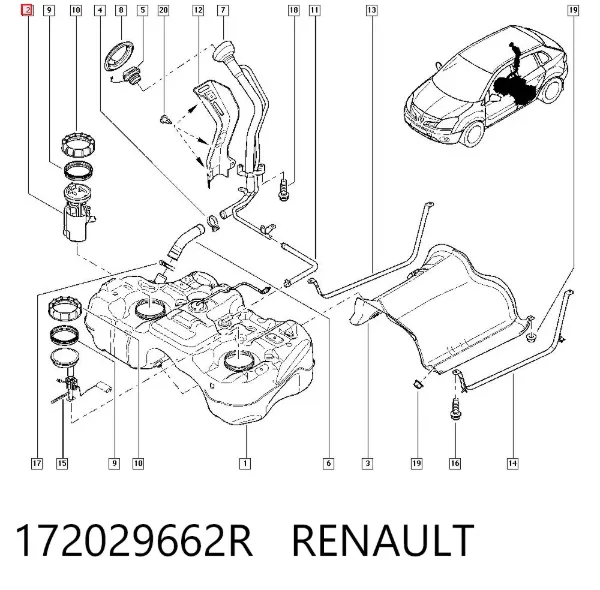 Бензонасос 172029662R Renault (RVI)