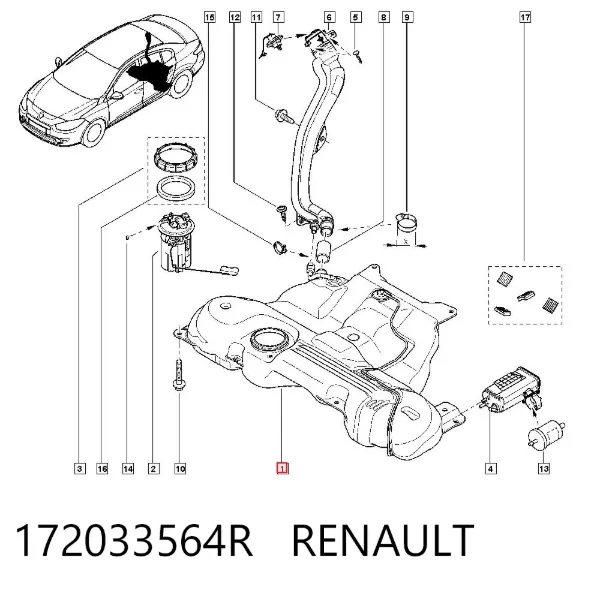 Бензобак 172033564R Renault (RVI)