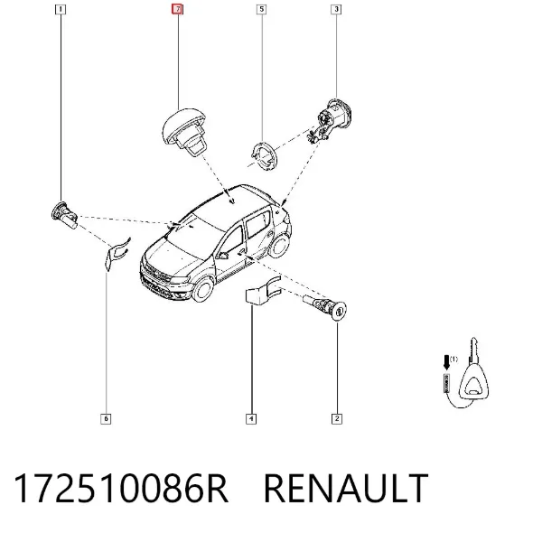Крышка бензобака 172510086R Renault (RVI)