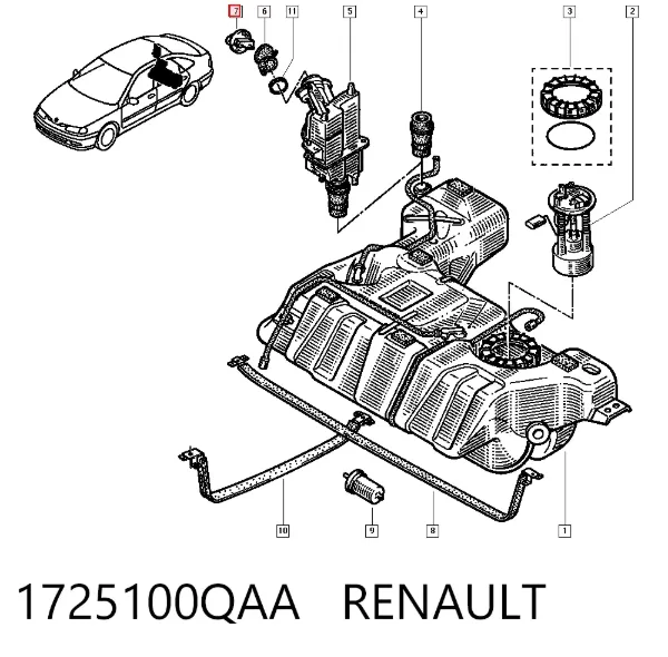 Крышка бензобака 1725100QAA Renault (RVI)