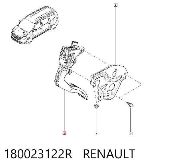 Педаль газа 180023122R Renault (RVI)