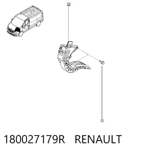 Педаль газа 180027179R Renault (RVI)