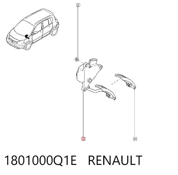 Педаль газа 1801000Q1E Renault (RVI)