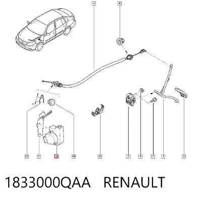 Датчик положения педали акселератора (газа) RENAULT 1833000QAA