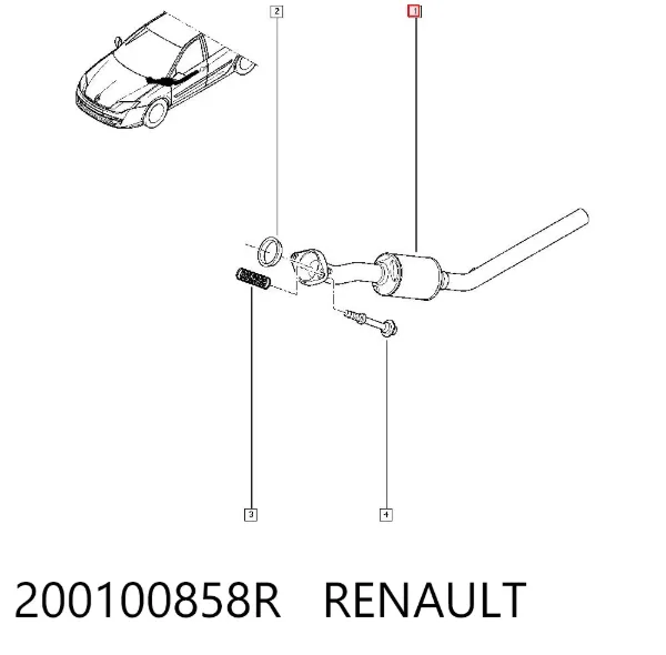 Катализатор 200100858R Renault (RVI)