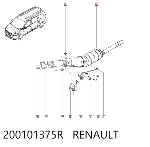 Катализатор 200101375R Renault (RVI)