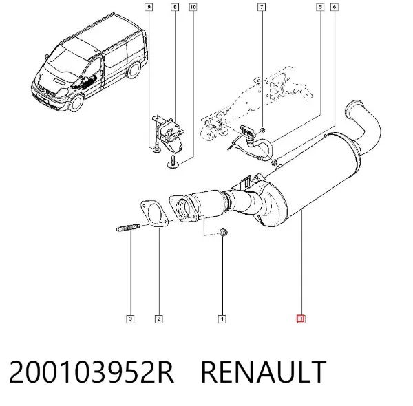 Сажевый фильтр 200103952R Renault (RVI)